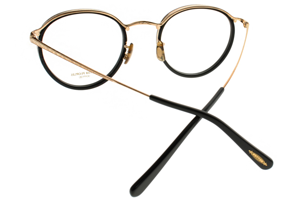 OLIVER PEOPLES 純鈦圓框款光學眼鏡WATERSTON 5129（黑-金） - 鏡在